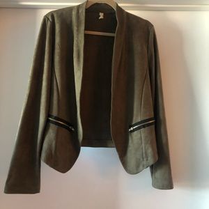 Green suede jacket